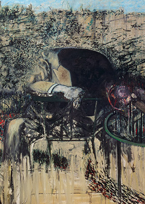 Francis Bacon, Figure in a Landscape, 1945