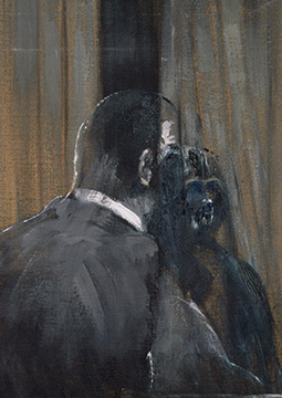 Francis Bacon, Head IV (Man with a Monkey), 1949