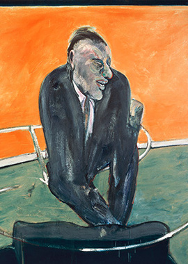 Francis Bacon, Seated Man, Orange Background, 1958