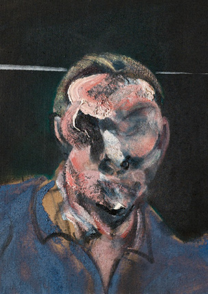 Francis Bacon, Head (Man in Blue), 1961