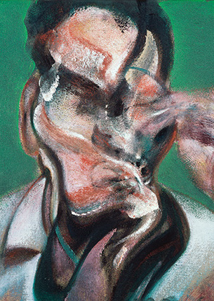 Francis Bacon, Three Studies for Portraits: Isabel Rawsthorne, Lucian Freud and J.H., 1966