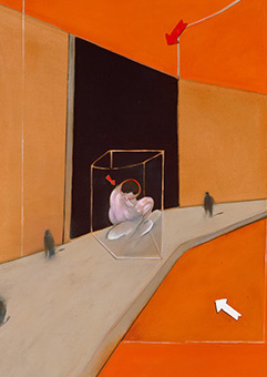 Francis Bacon, Statue and Figures in a Street, 1983