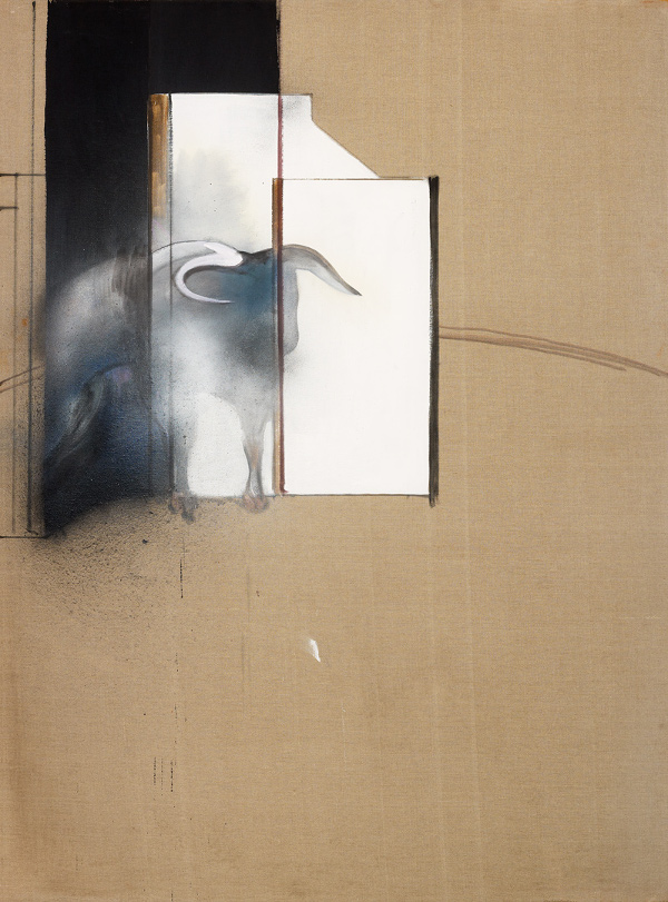 Francis Bacon, Study of a Bull,1991. Oil, aerosol paint and dust on canvas. The Estate of Francis Bacon All rights reserved, DACS 2017. Catalogue raisonné number: 91-04