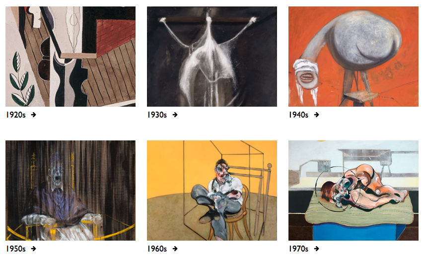 Decorative image: Bacon Paintings by Decade