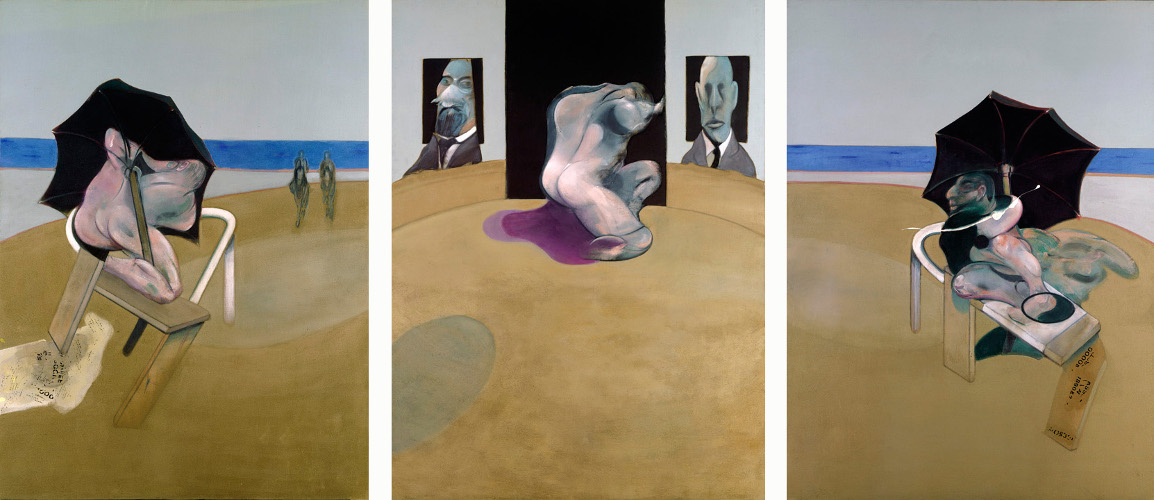 Decorative image: Francis Bacon's Triptych 1974-77.