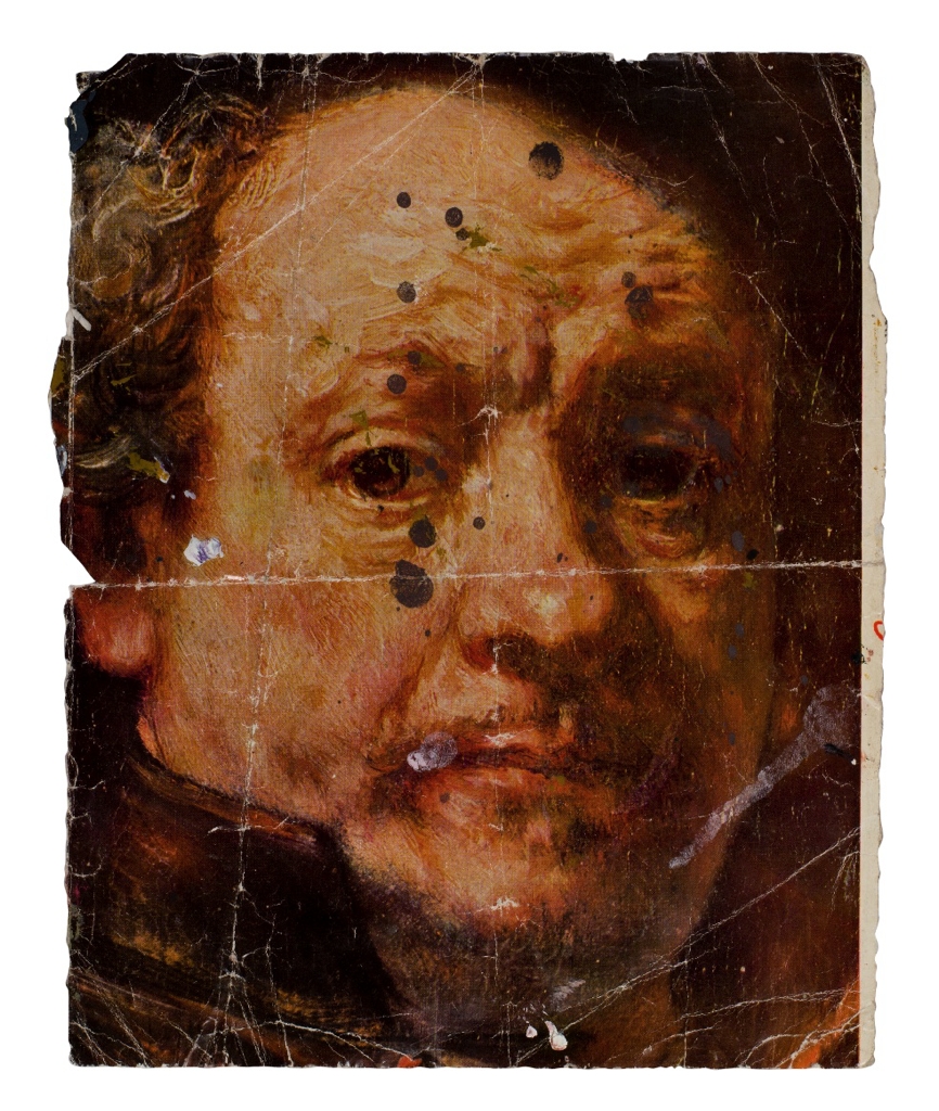 plate from unknown book, Rembrandt van Rijn, Self-Portrait (detail), 1660