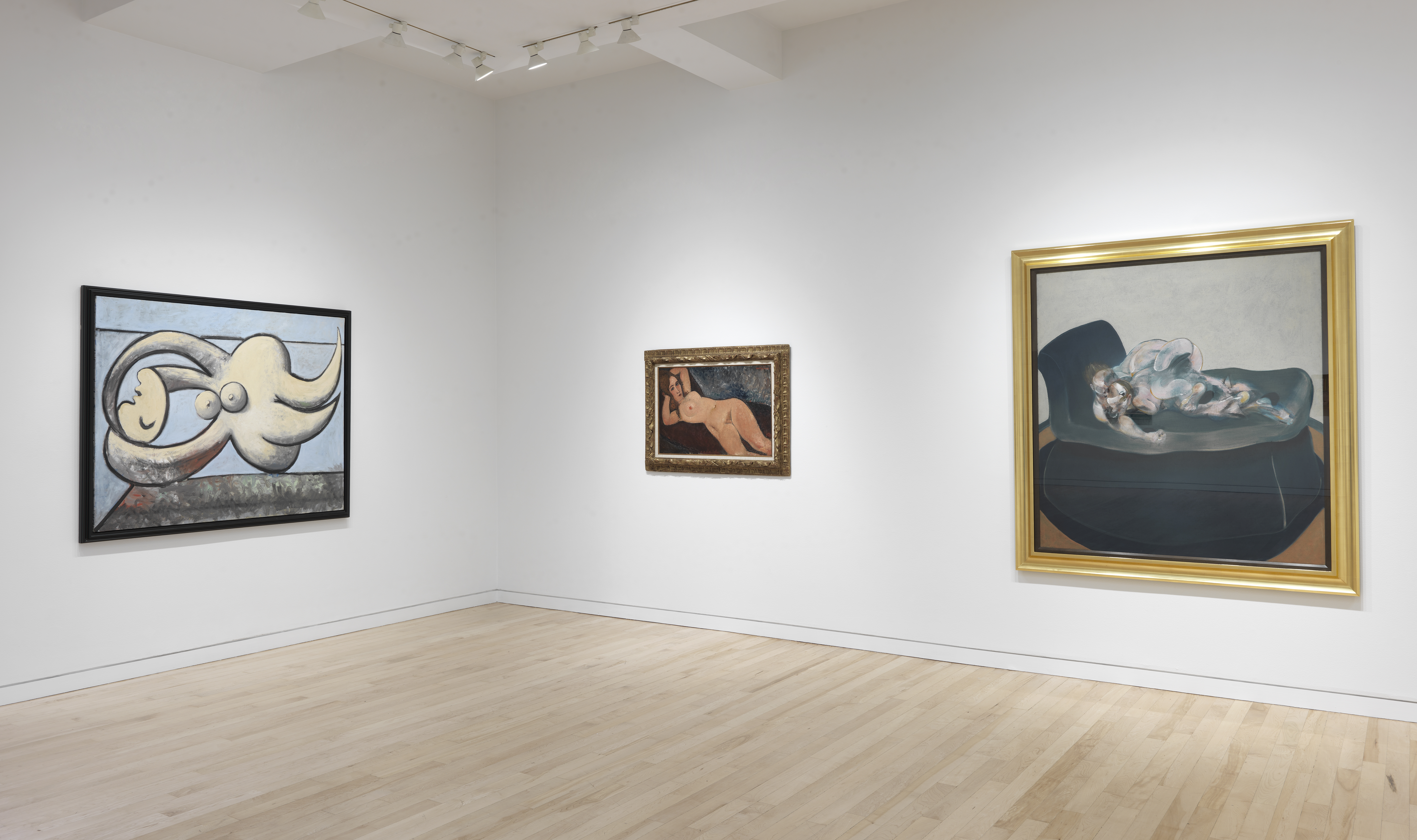 Installation view of Nude: From Modigliani to Currin, Gagosian, Madison Avenue, New York, 20 September – 19 November, 2016 (feat 67-10)