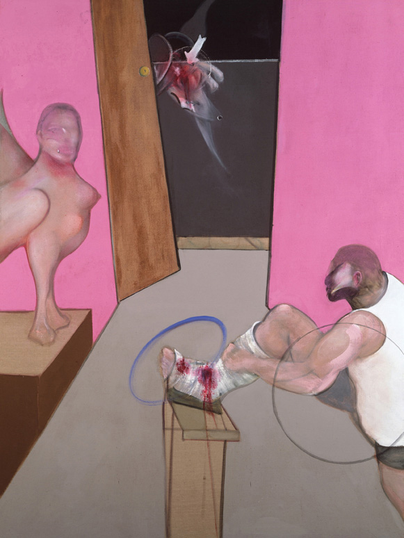 Decorative image: Francis Bacon's oil on canvas painting Oedipus and the Sphinx after Ingres, 1983.