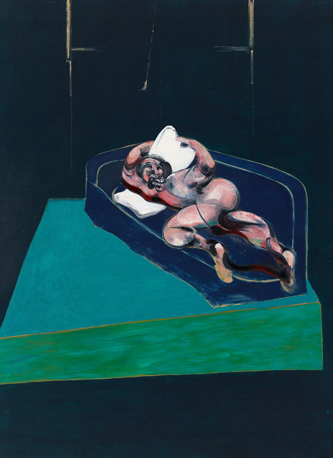 Decorative image: Francis Bacon's, Figure in a Room, 1962. Oil on Canvas. CR no. 62-12.