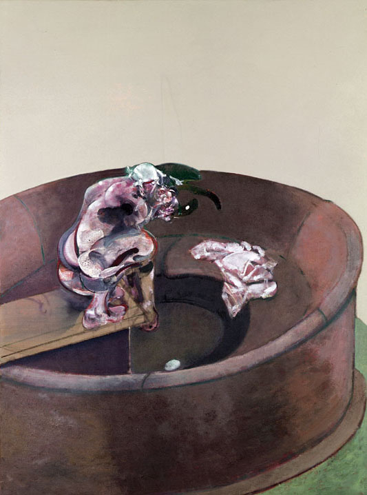 Decorative image, Francis Bacon's oil on canvas painting Portrait of George Dyer Crouching, 1966.