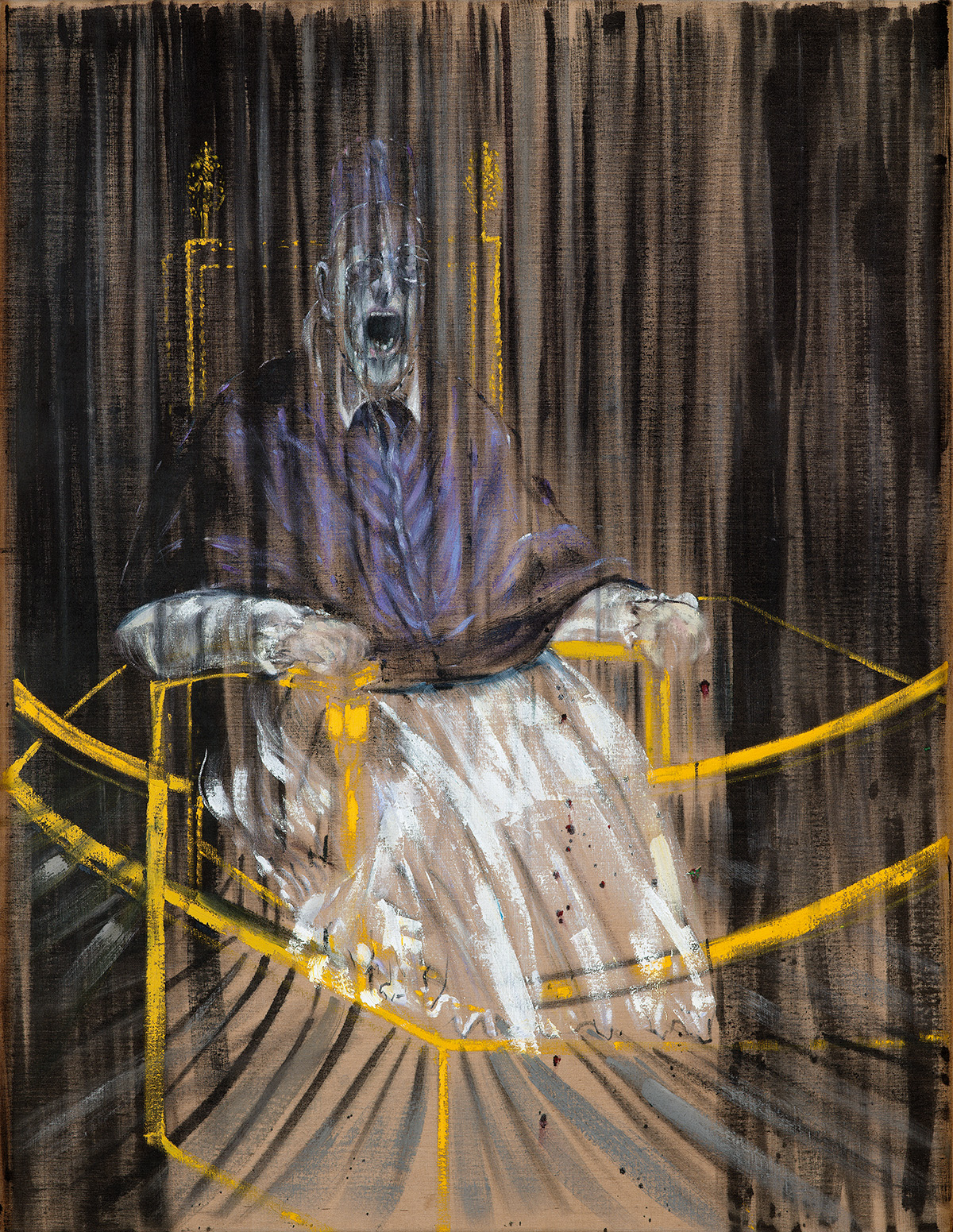 Francis Bacon, Study After Velázquez’s Portrait of Pope Innocent X, 1953. Oil on canvas. CR number 53-02. © The Estate of Francis Bacon / DACS London 2020. All rights reserved.