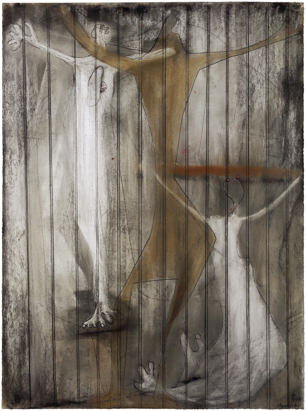 Francis Bacon, After Picasso, ‘La Danse’, 1933. Chalk, pastel, pen and ink, charcoal and pencil on paper. CR number 33-02. © The Estate of Francis Bacon / DACS London 2020. All rights reserved.