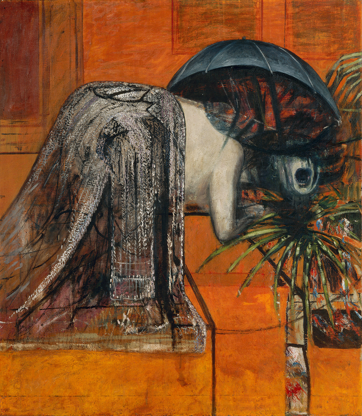 FIGURE STUDY II (1945-46). Oil on canvas. CR no. 46-02. © The Estate of Francis Bacon / DACS London 2022. All rights reserved.