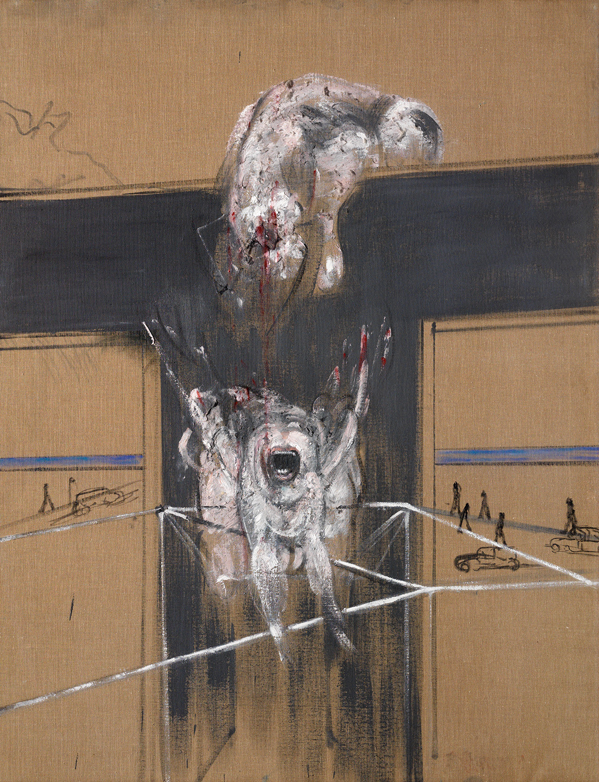  Francis Bacon, Fragment of a Crucifixion, 1950. Oil and cotton wool on canvas. CR number 50- 02. © The Estate of Francis Bacon / DACS London 2020. All rights reserved.