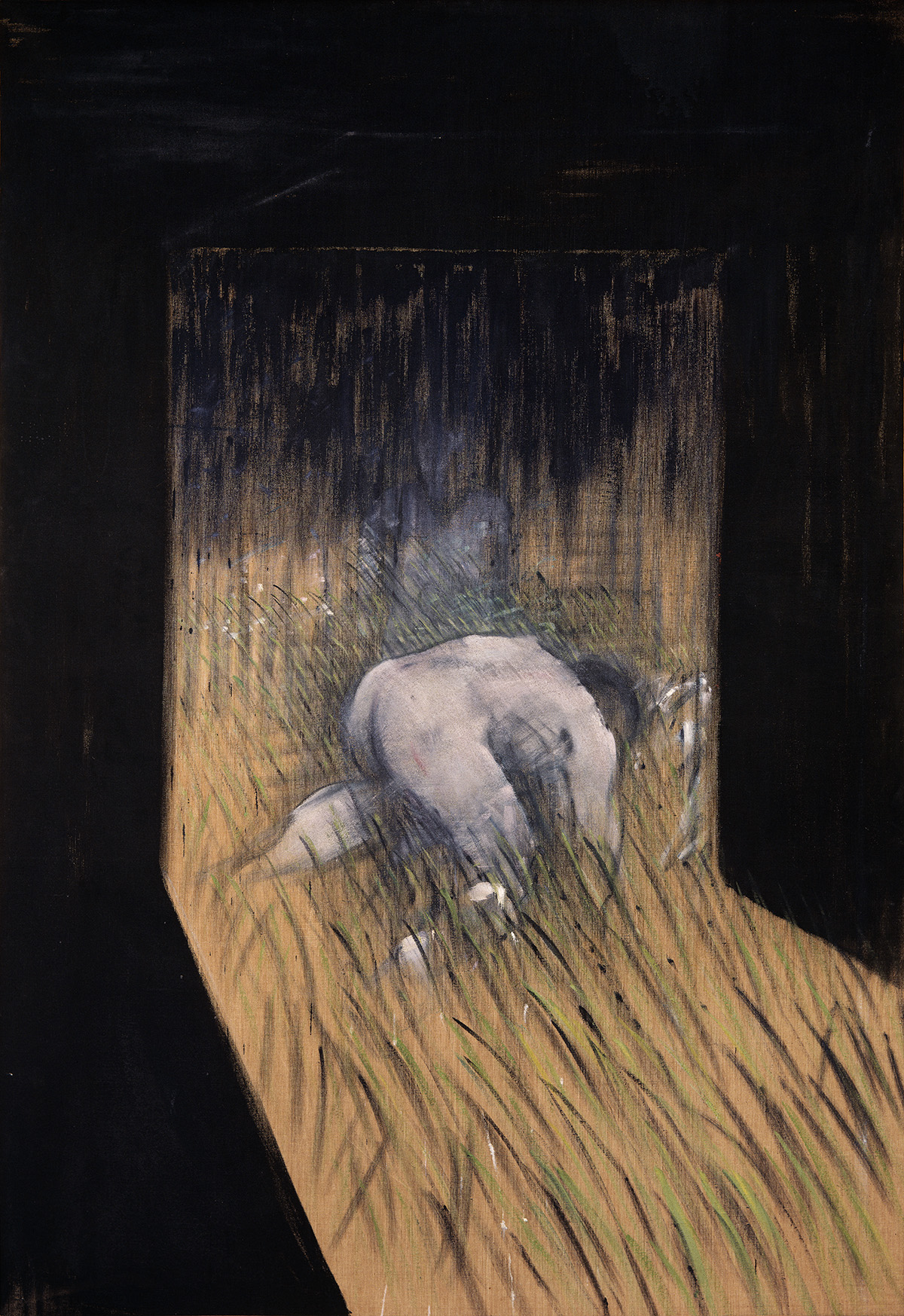 Man Kneeling in Grass, 1952. Oil on canvas. CR no. 52-13 © The Estate of Francis Bacon / DACS London 2022. All rights reserved.