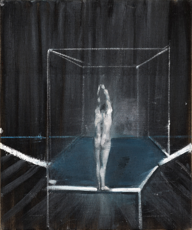 Image: Francis Bacon's oil on canvas painting: Study of a Nude, 1952–53. Catalogue raisonné number 53-01.