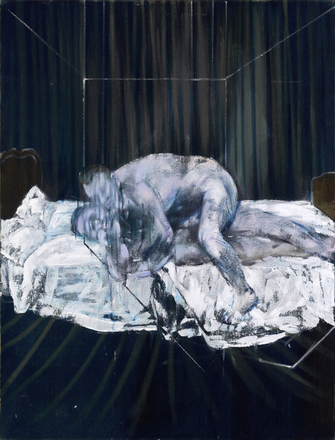 Image: Francis Bacon's oil on cavas painting: Two Figures, 1953. Catalogue raisonné number 53-24.