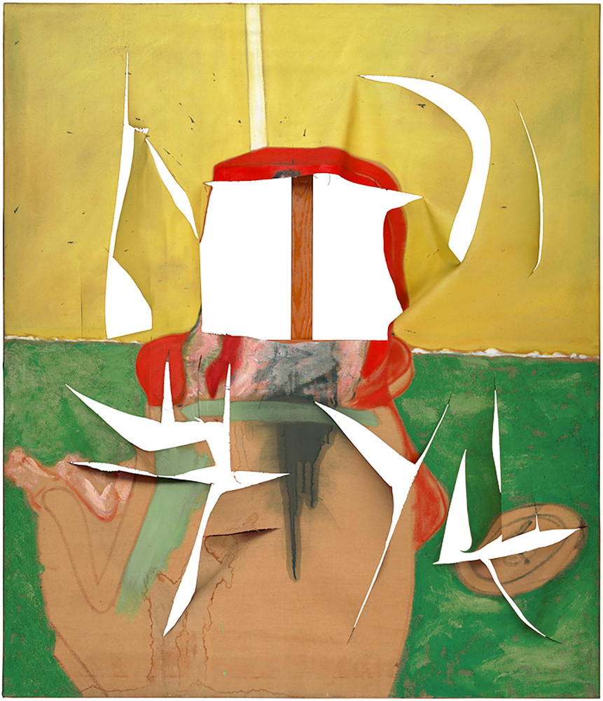 Decorative image: a slashed canvas belonging to Francis Bacon 