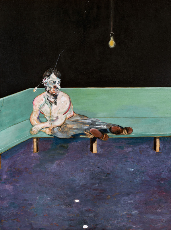 Decorative image, Francis Bacon's oil on canvas painting, Study for Portrait of Lucian Freud, 1964.