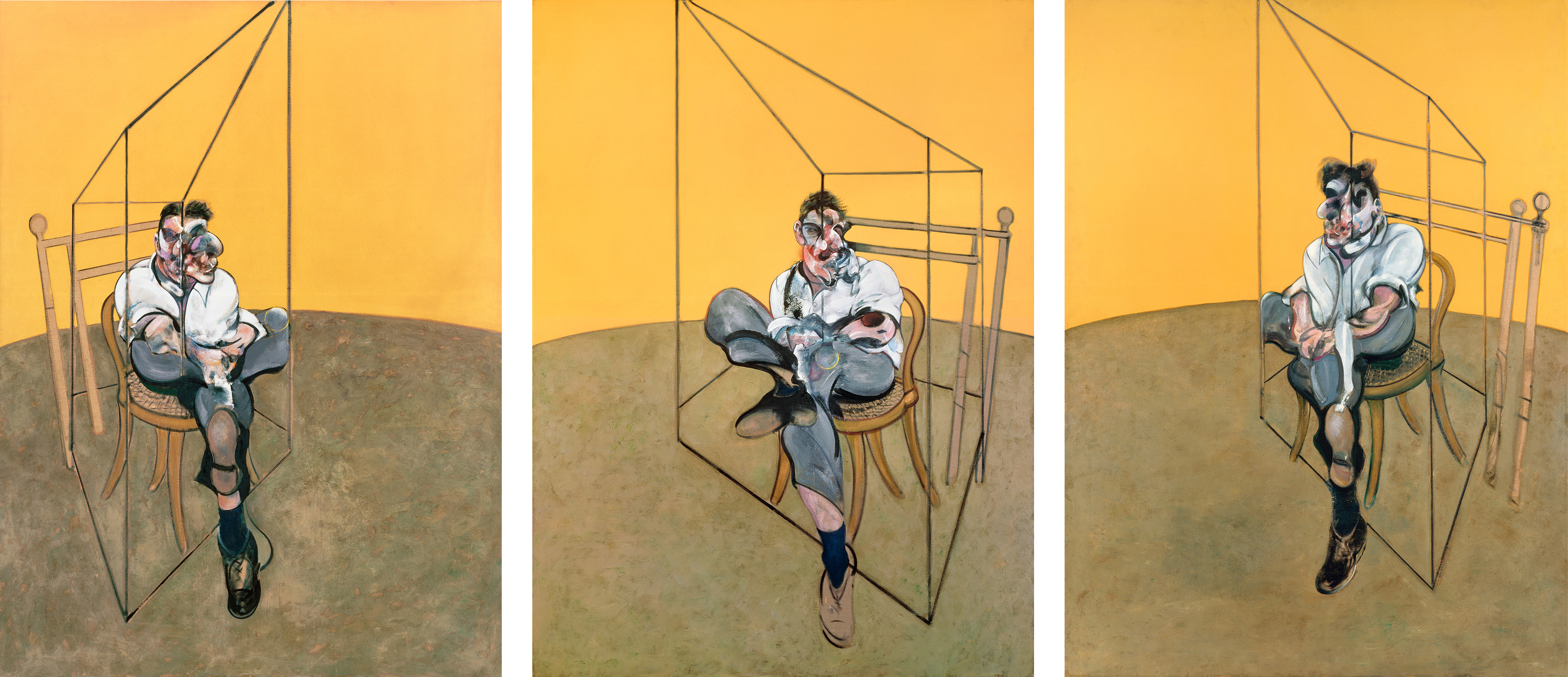 Francis Bacon, Three Studies of Lucian Freud, 1969. Oil on canvas. CR number 69-07. © The Estate of Francis Bacon / DACS London 2020. All rights reserved.