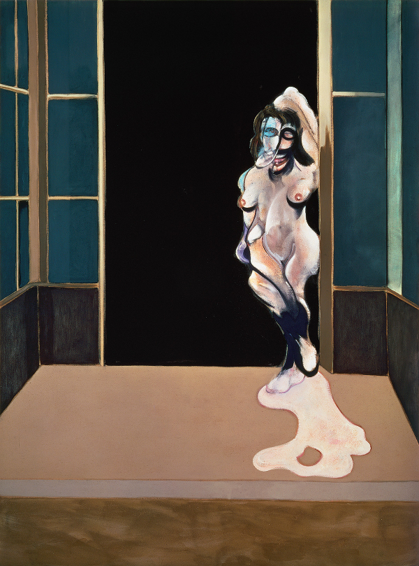Decorative image: Francis Bacon's oil on canvas painting: Female Nude Standing in a Doorway, 1972.