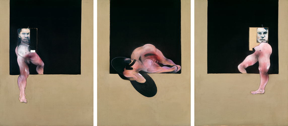 Decorative image, Francis Bacon, Triptych, 1991. Oil and aerosol paint on canvas.