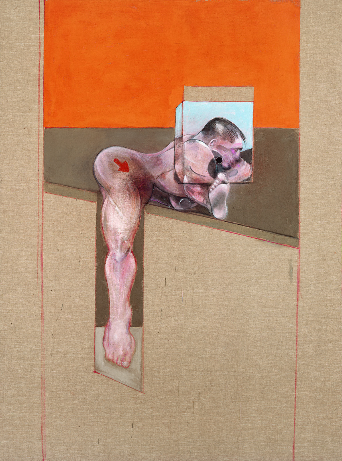 Study from the Human Body , 19 91 . Oil, pastel and aerosol paint on canvas . CR no. 91 - 03 . © The Estate of Francis Bacon / DACS London 202 3 . All rights reserved.
