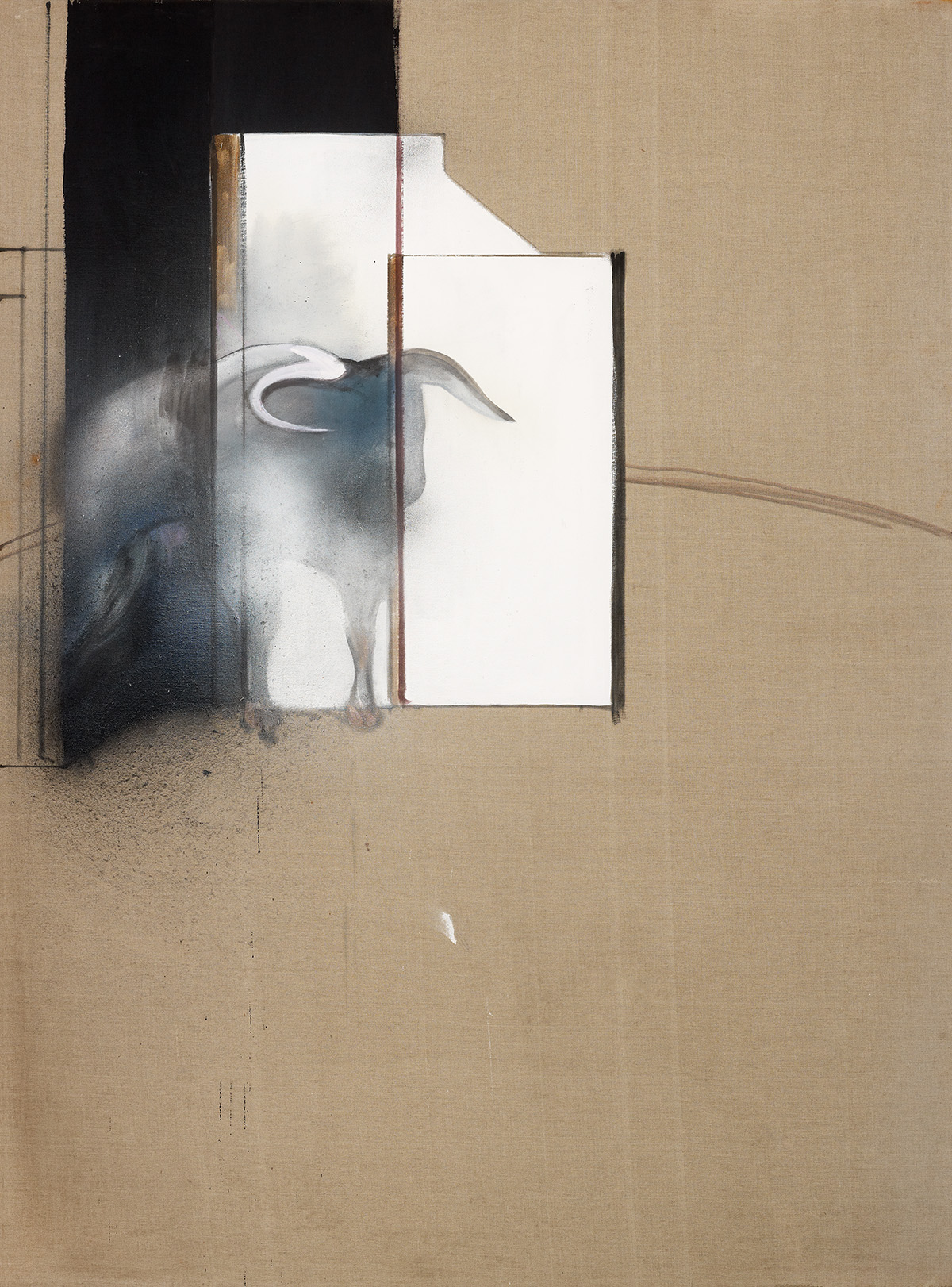 Francis Bacon, Study of a Bull, 1991. Oil, aerosol paint and dust on canvas. CR number 91-04. © The Estate of Francis Bacon / DACS London 2020. All rights reserved.
