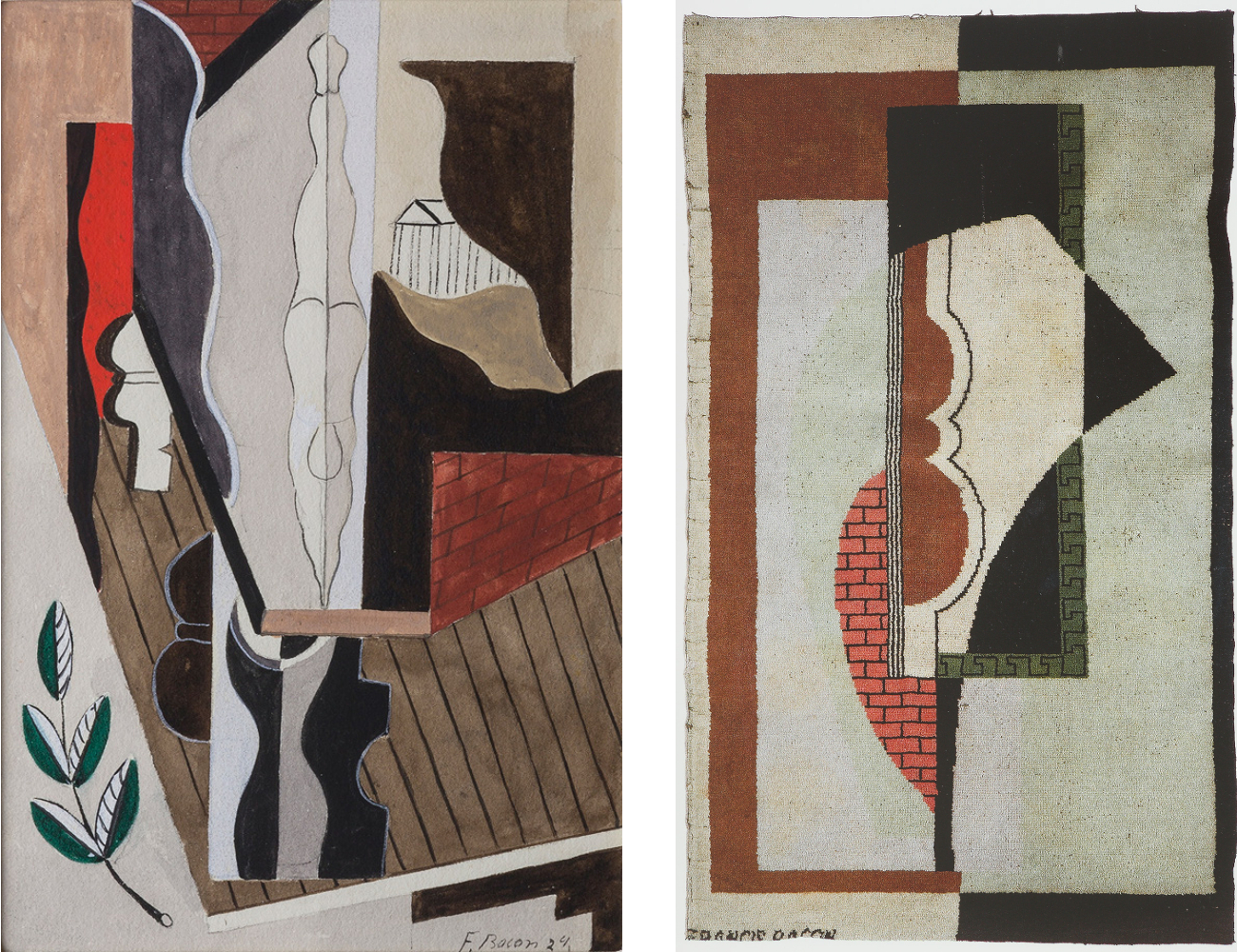Francis Bacon's 'Watercolour', 1929 and Rug, Composition c.1929.