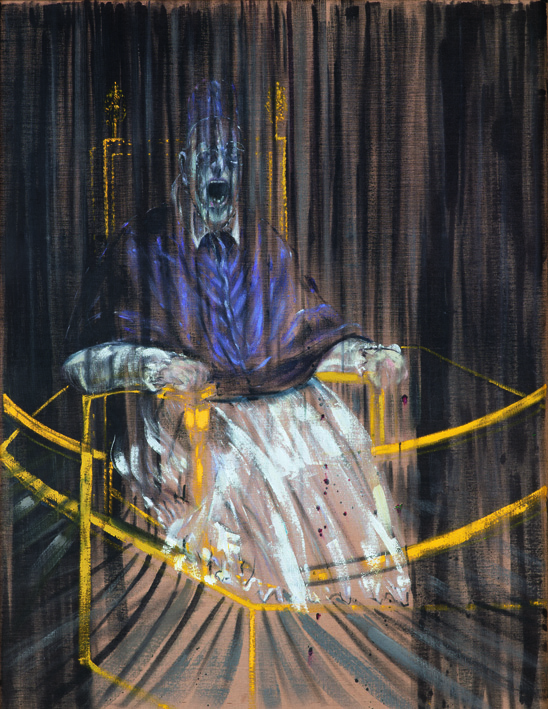 Decorative image, Francis Bacon's Study After Velázquez's Portrait of Pope Innocent X, 1953.