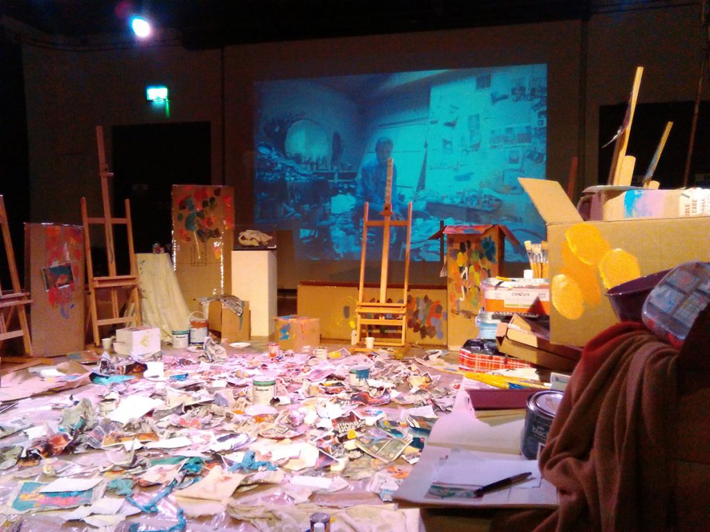 Inspired by Bacon: Experimental Painting workshop at Ferens Art Gallery, Hull. © The Estate of Francis Bacon. All rights reserved. Photo: Dom Heffer.