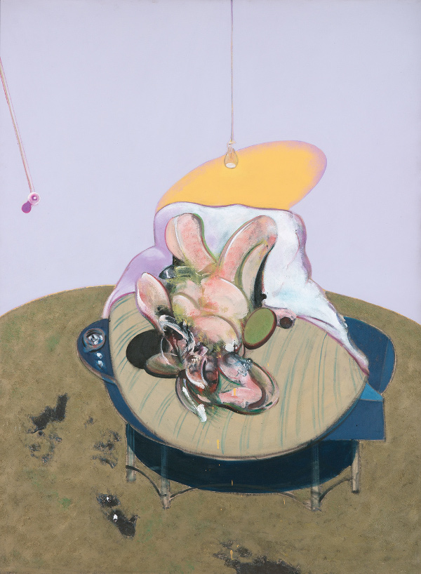 Francis Bacon, Lying Figure, 1969. Oil on canvas. The Estate of Francis Bacon / DACS London 2016. All rights reserved. A lithograph of this painting was donated by the Estate to the Terrence Higgins Trust charity auction.