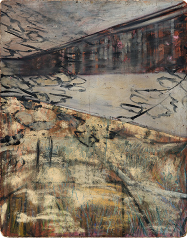 Francis Bacon, ‘Landscape with Colonnade’, c.1945. Oil on paper laid on fibreboard. CR number 45-04. © The Estate of Francis Bacon / DACS London 2020. All rights reserved.