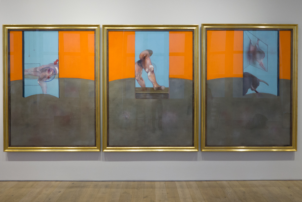 Francis Bacon, Triptych, 1987 (Catalogue raisonné number: 87-05). As exhibited earlier this year in the one-day London show ‘Francis Bacon: Six Studies in Soho’. Oil on canvas. © The Estate of Francis Bacon / DACS London 2016. All rights reserved.