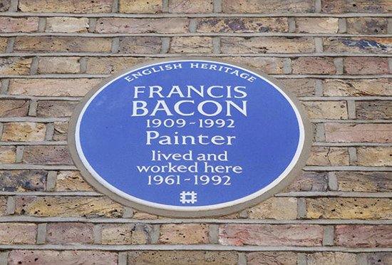 English Heritage Blue Plaque for Francis Bacon