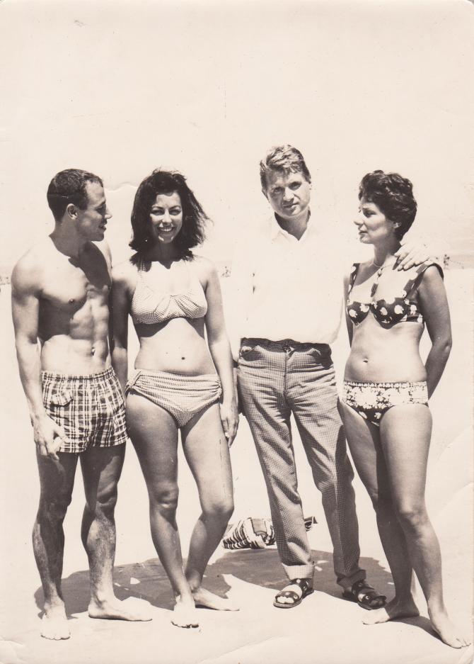 Yacoubi, Bacon and Ladies on the beach in Tangier