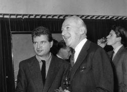 Francis Bacon and Cecil Beaton at the Marlborough Gallery, 1960